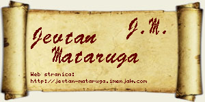 Jevtan Mataruga vizit kartica